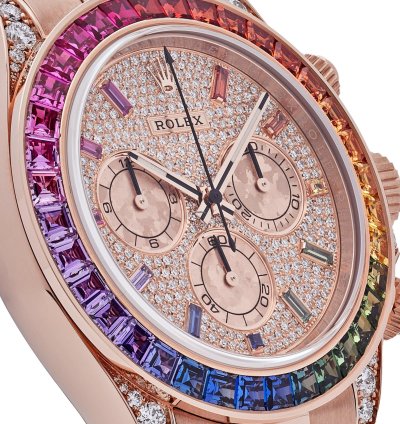 Rolex Daytona 116595rbow Rainbow Rose Gold Pave Diamond Dial Sapphire Bezel 2022
