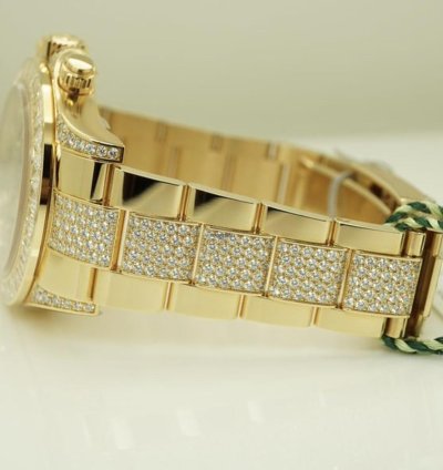 Rolex Daytona 116598tbr Neu 2022 Full Set Eye Of The Tiger Pave Yellow Gold Gelbgold