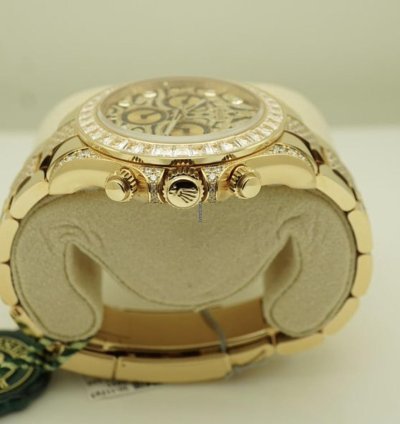 Rolex Daytona 116598tbr Neu 2022 Full Set Eye Of The Tiger Pave Yellow Gold Gelbgold