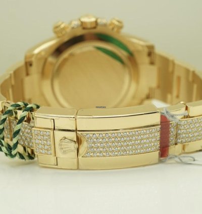 Rolex Daytona 116598tbr Neu 2022 Full Set Eye Of The Tiger Pave Yellow Gold Gelbgold