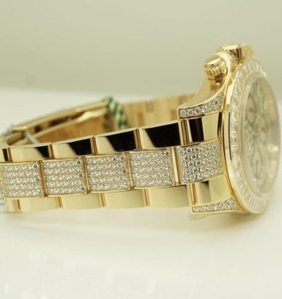 Rolex Daytona 116598tbr Neu 2022 Full Set Eye Of The Tiger Pave Yellow Gold Gelbgold