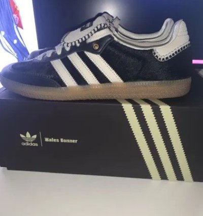 Adidas Wales Bonner Black Pony Tonal Samba Shoes