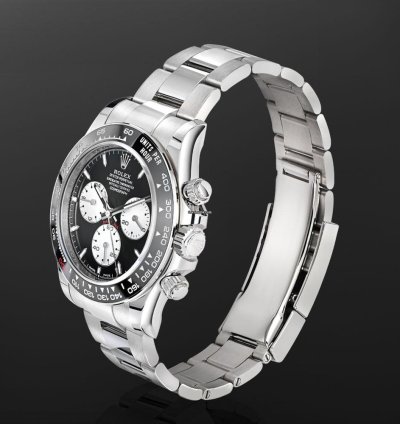 Rolex Daytona 126529ln Le Mans 18k White Gold Black Dial 40 Mm