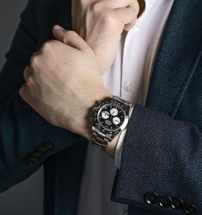 Rolex Daytona 126529ln Le Mans 18k White Gold Black Dial 40 Mm