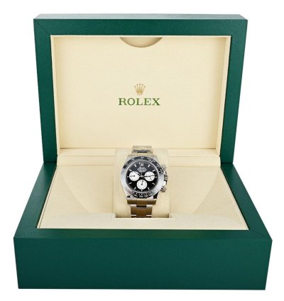 Rolex Daytona 126529ln Le Mans 18k White Gold Black Dial 40 Mm