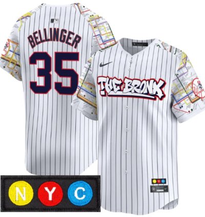 Cody Bellinger Jersey 35 New York Yankees The Bronx Subway Style Premier Stitched Pinstripe