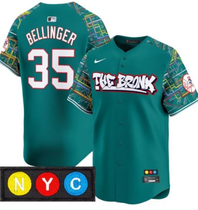 Cody Bellinger Jersey 35 New York Yankees The Bronx Subway Style Premier Stitched Lexington Line