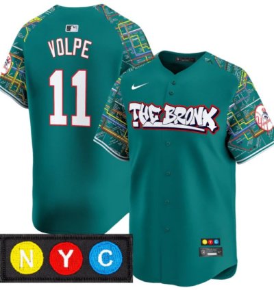 Anthony Volpe Jersey 11 New York The Bronx Subway Style Premier Stitched Lexington Line