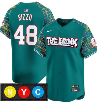 Anthony Rizzo Jersey 48 New York The Bronx Subway Style Premier Stitched Lexington Line