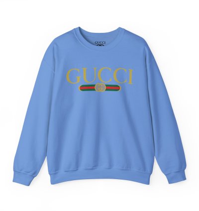 Gucci Gg Logo Carolina Blue Sweatshirt - Size Usa