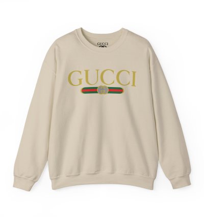 Gucci Gg Logo Sand Sweatshirt - Size Usa