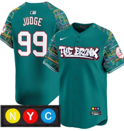 Aaron Judge Jersey 99 New York Yankees The Bronx Subway Style Premier Stitched Lexington Line