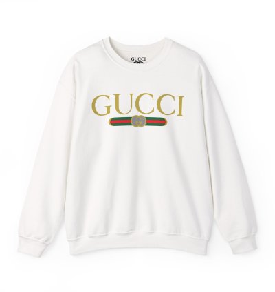 Gucci Gg Logo White Sweatshirt - Size Usa