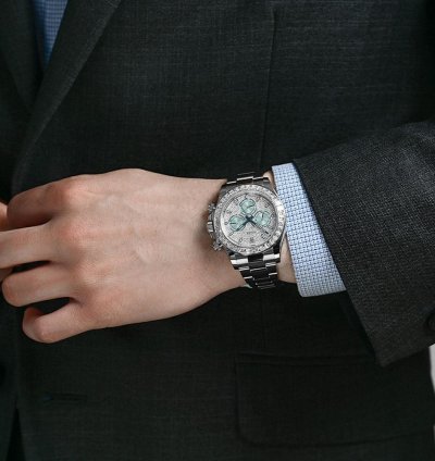 Rolex Daytona 126576tbr Platinum Pave Diamond Dial Ascher Cut Bezel
