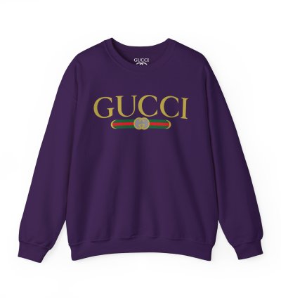 Gucci Gg Logo Purple Sweatshirt - Size Usa