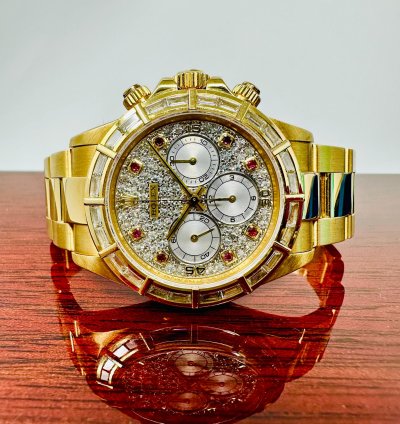 Rolex Daytona 16568 Zenith Movement Ruby Diamond Baguette Bezel Rare