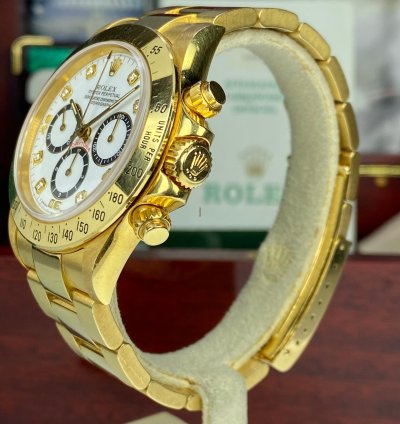 Rolex Daytona 1988 Vintage Daytona 16528 Zenith Porcelain Diamonds 4 Line Dial Serial