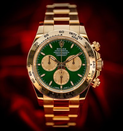 Rolex Daytona 2025 Rolex Daytona Cosmograph 126508 Yellow Gold Green Dial John Mayer Bnib