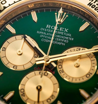 Rolex Daytona 2025 Rolex Daytona Cosmograph 126508 Yellow Gold Green Dial John Mayer Bnib
