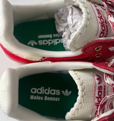Adidas Wales Bonner Samba Red Panneled Sneakers Size 42