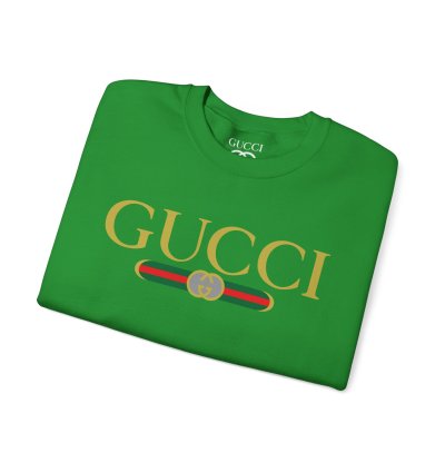 Gucci Gg Logo Green Sweatshirt - Size Usa