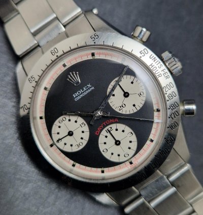 Rolex Daytona 6262 Black Paul Newman Tricolor With Carlo Pergola Expertise Top Conditions