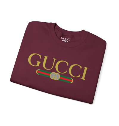 Gucci Gg Logo Maroon Sweatshirt - Size Usa