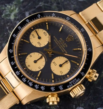 Rolex Daytona 6263 18k Yellow Gold - Black Dial - Rolex Warranty - Excellent Conditions