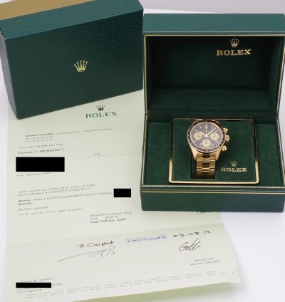 Rolex Daytona 6263 8 18k Gold 1979 Service Papers