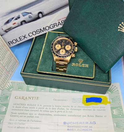Rolex Daytona 6263 Yellow Gold Rare Full Set