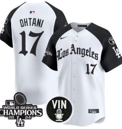 Shohei Ohtani Jersey 17 Dodgers 2025 La Gothic Style Vapor Premier Limited Stitched Alternate