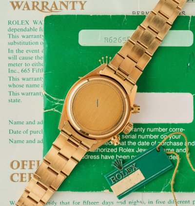 Rolex Daytona 6265 18k Yellow Gold - Black Dial And Champagne Counters - Full Set - Nos