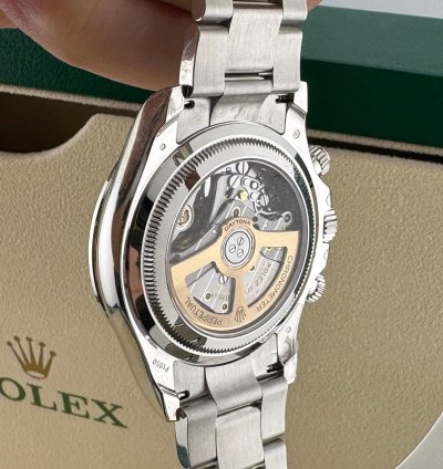 Rolex Daytona Arabic Ice Blue Dial Bugguatte Diamond Bezel Open Caseback New Reference