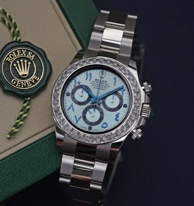 Rolex Daytona Arabic In Platinum Diamond 116576tbr