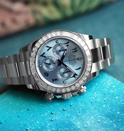 Rolex Daytona Arabic In Platinum Diamond 116576tbr