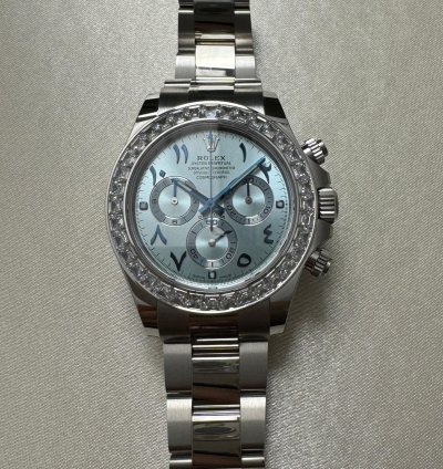 Rolex Daytona Arabic In Platinum Diamond 116576tbr
