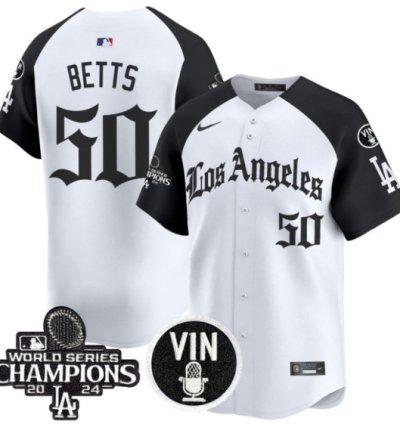 Mookie Betts Jersey 50 Dodgers 2025 La Gothic Style Vapor Premier Limited Stitched Alternate