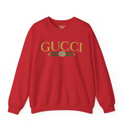 Gucci Gg Logo Red Sweatshirt - Size Usa