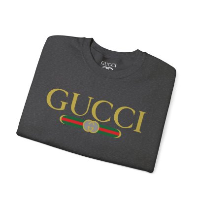 Gucci Gg Logo Charcoal Sweatshirt - Size Usa