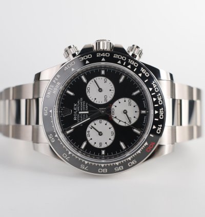 Rolex Daytona Cosmograph Daytona 40mm White Gold Black White Dial 126529ln