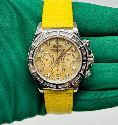 Rolex Daytona Cosmograph Daytona Zenith Lemon Dial 16589br Extremely Rare