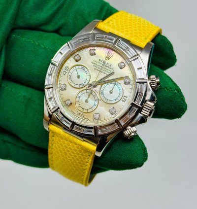 Rolex Daytona Cosmograph Daytona Zenith Lemon Dial 16589br Extremely Rare