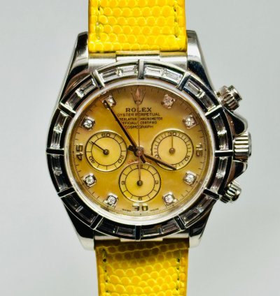 Rolex Daytona Cosmograph Daytona Zenith Lemon Dial 16589br Extremely Rare