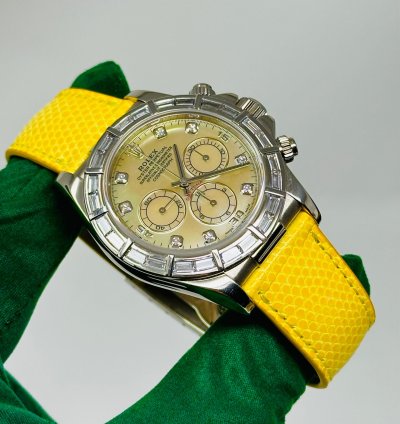 Rolex Daytona Cosmograph Daytona Zenith Lemon Dial 16589br Extremely Rare