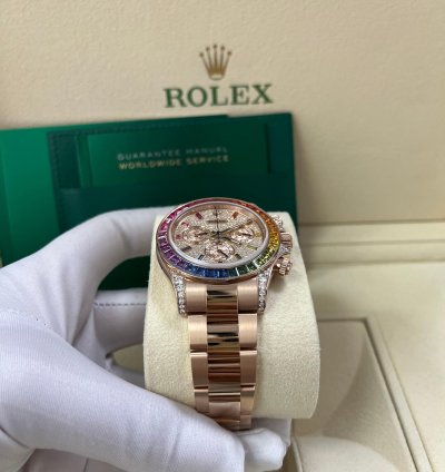 Rolex Daytona Cosmograph Everose Daytona Factory Diamond Rainbow Edition