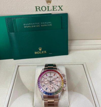 Rolex Daytona Cosmograph Everose Daytona Factory Diamond Rainbow Edition