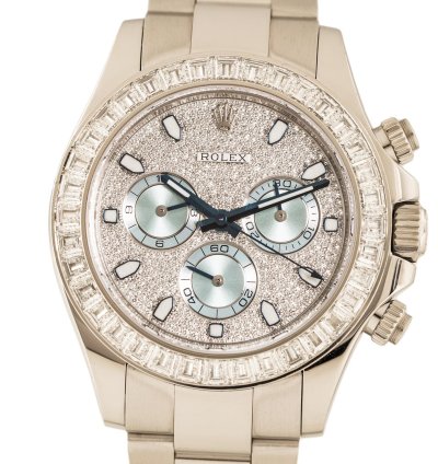 Rolex Daytona Cosmograph Ref 116576tbr 950 Platinum Diamond Setting On Bezel Dial Box Papers Bj-2015