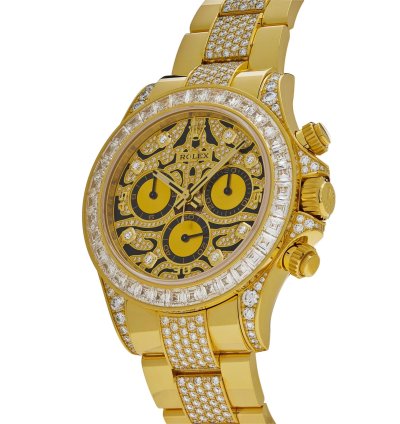 Rolex Daytona Eye Of The Tiger 116598tbr Yellow Gold Diamond Accents