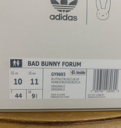 Bad Bunny Forum Buckle Low Blue Tint