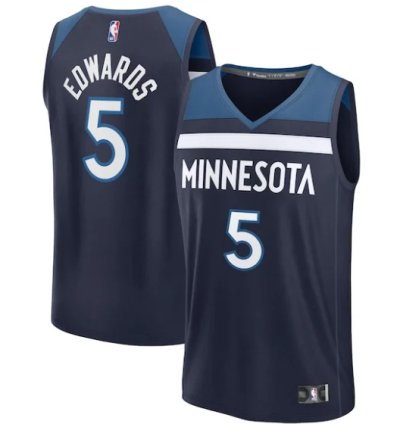 Anthony Edwards Minnesota Timberwolves Fast Break Player Jersey - Icon Edition - Navy